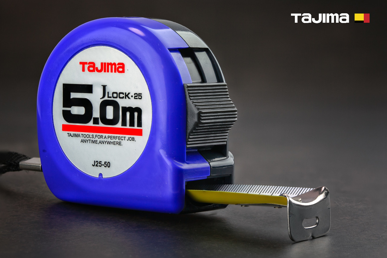 Рулетка будівельна 5м х 25мм TAJIMA (Японія) J LOCK J25-50, фото 1