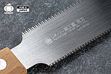 Пила ручна по дереву 125 мм Gyokucho Razorsaw (Японія) гнучка двостороння 26/20 TPI, фото 6