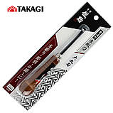 Різець ручний для різьби по дереву 7 мм Takagi (Японія) стамеска ударна з виїмкою, фото 10