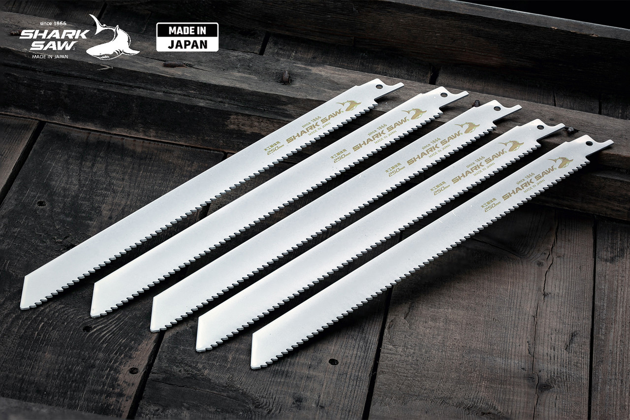 Набір полотен по дереву і пластику 250мм TAKAGI (Японія) SHARK HSS Сobalt для шабельних пилок 1,3 мм 8 TPI, 5шт., фото 1