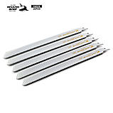 Набір полотен по дереву і пластику 250мм TAKAGI (Японія) SHARK HSS Сobalt для шабельних пилок 1,3 мм 8 TPI, 5шт., фото 4