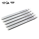 Набір полотен по металу і пластику 250мм TAKAGI (Японія) HSS Сobalt для шабельних пилок 1,3 мм 10-14 TPI, 5шт., фото 5