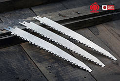 Набір полотен по дереву 200мм Gyokucho Razorsaw (Японія) Shinsoku для шабельних пилок 0,9 мм 7,5 TPI (3 шт)