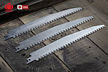 Набір полотен по дереву 200мм Gyokucho Razorsaw (Японія) Shinsoku для шабельних пилок 0,9 мм 7,5 TPI (3 шт), фото 3
