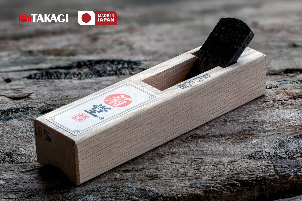 Ручний столярний міні рубанок 18 мм Takagi (Японія) з увігнутою підошвою, фото 1