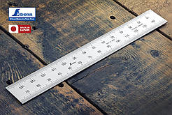 Лінійка 150 мм SHINWA (Японія) метрична з нержавіючої сталі