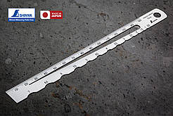 Лінійка для вимірювання радіуса 0,5-7мм SHINWA (Японія) радіусомір нержавіюча сталь