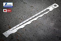 Лінійка для вимірювання радіуса 8-15мм SHINWA (Японія) радіусомір нержавіюча сталь