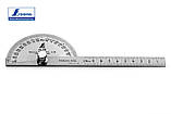 Кутник транспортир SHINWA (Японія) 180° з лінійкою 100 мм з нержавіючої сталі, фото 8