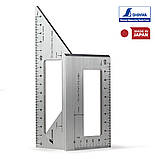 Столярний кутник 170х63 мм SHINWA (Японія) 3D 45° 90° алюміній, фото 6