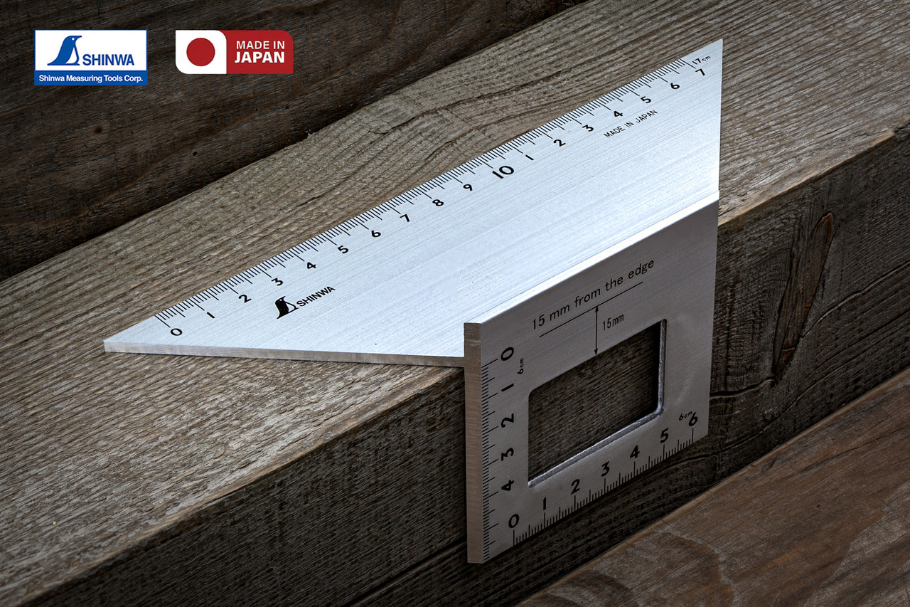 Столярний кутник 200х63 мм SHINWA (Японія) 3D 45° алюміній, фото 1