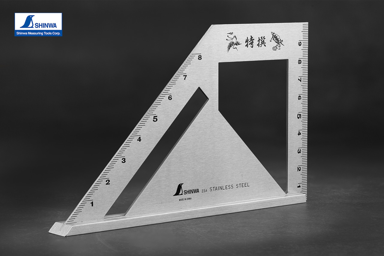 Столярний кутник 170х100 мм SHINWA (Японія) 3D 45° 90° нержавіюча сталь, фото 1