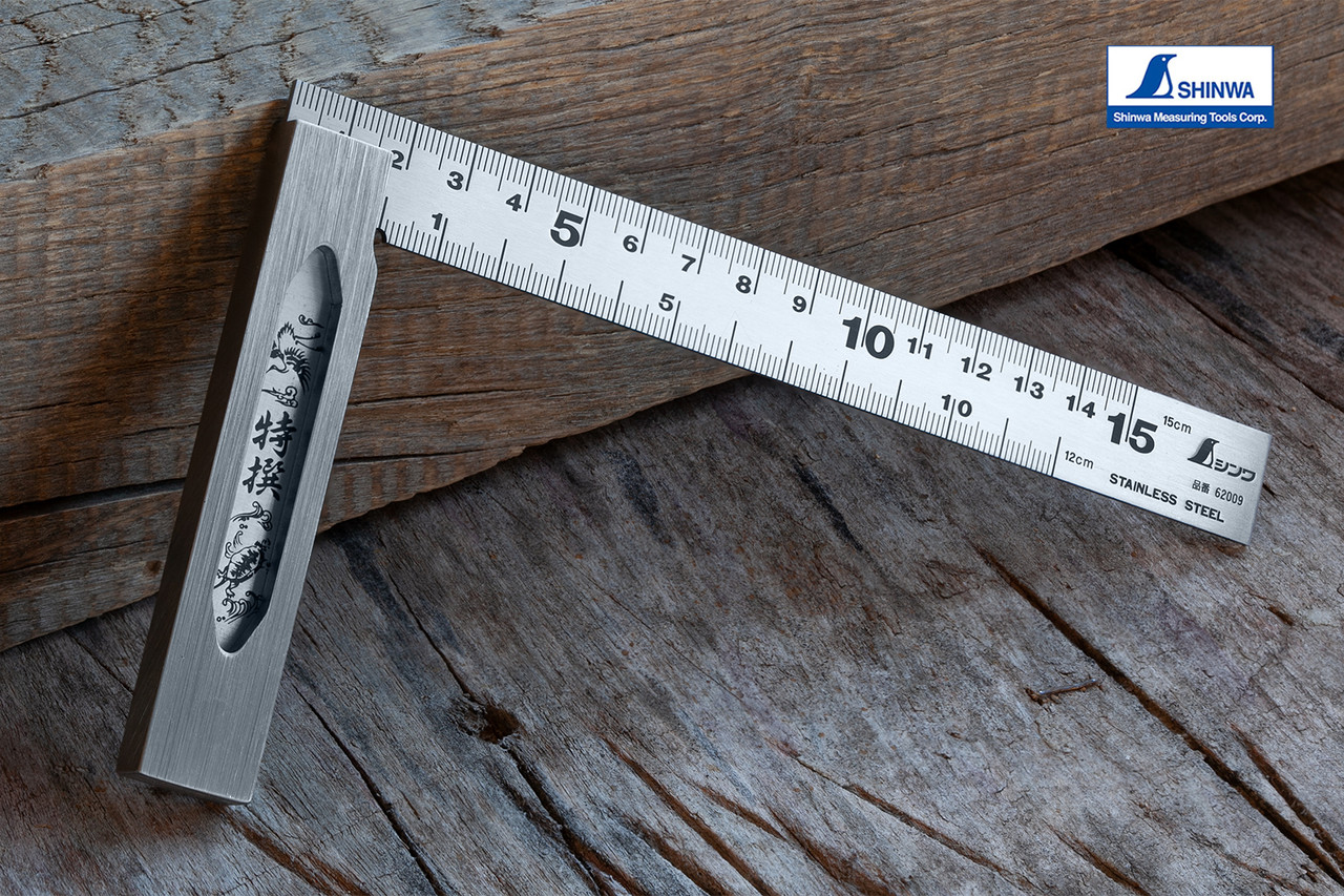 Кутник 177х100 мм SHINWA (Японія) метричний, нержавіюча сталь, алюміній, фото 1