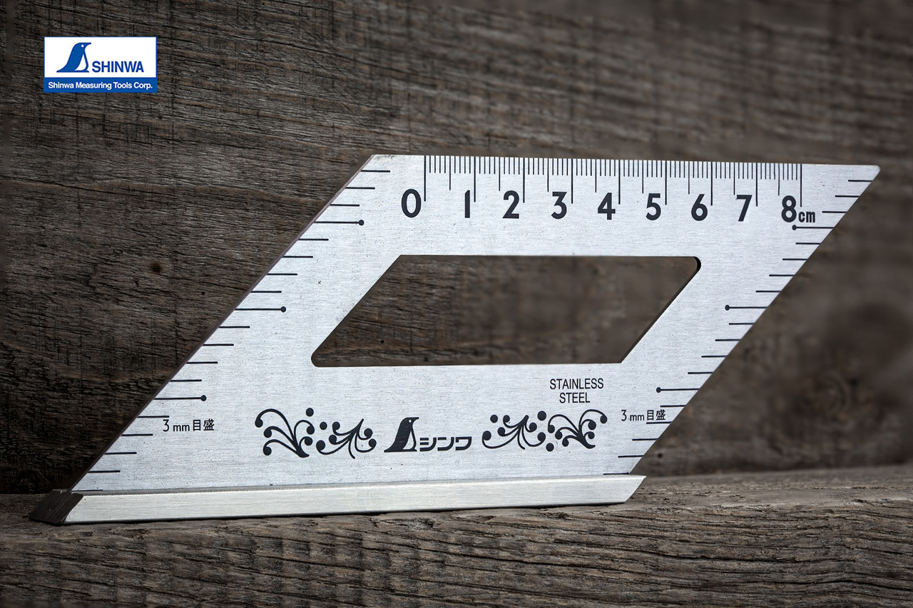 Столярний кутник 170х62 мм SHINWA (Японія) 45° нержавіюча сталь, фото 1