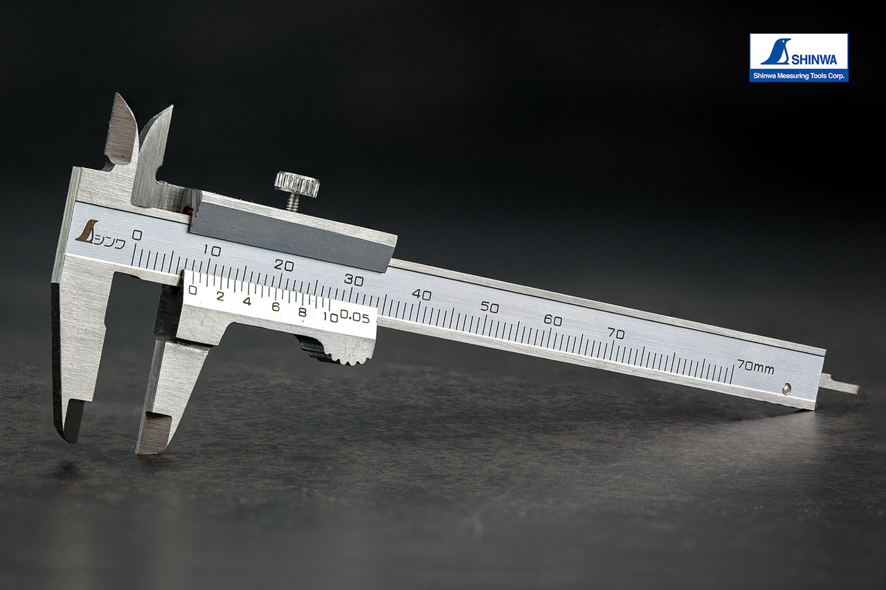 Міні штангенциркуль механічний 70 мм SHINWA (Японія) метричний, фото 1