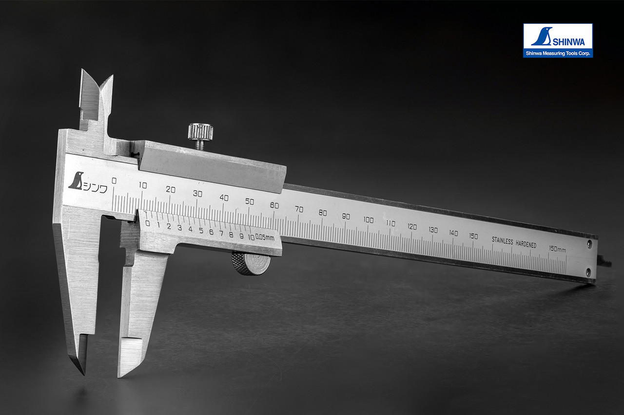 Штангенциркуль механічний 150 мм SHINWA (Японія) метричний ноніусний, фото 1