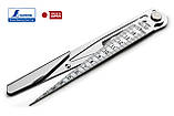Лінійка конусна для вимірювання зазорів, щуп 1-15мм SHINWA (Японія) нержавіюча сталь з протектором і затискачем, фото 4