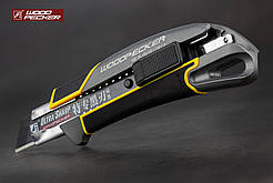 Ніж будівельний 18мм алюмінієва основа, автофіксатор Woodpecker FD-7814