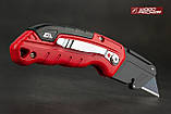 Ніж будівельний складаний трапецієподібний Woodpecker + 10 лез FD 793, фото 4