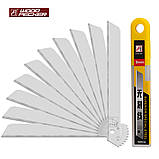 Леза для ножа 9мм Woodpecker без сегментнтів сірі 10шт FD-25, фото 5