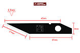 Леза для макетного ножа (скальпеля) 9мм чорні Woodpecker 10шт FD-505, фото 6