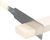 Пила ручна японська для дерева 240 мм GYOKUCHO BLUE HARD KOMAME Ryoba двостороння Comic 20/11-7 Tpi ручка ротанг, фото 3