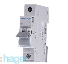 Автоматичний вимикач 63 А, 1-фазний, тип С, Hager MCN163