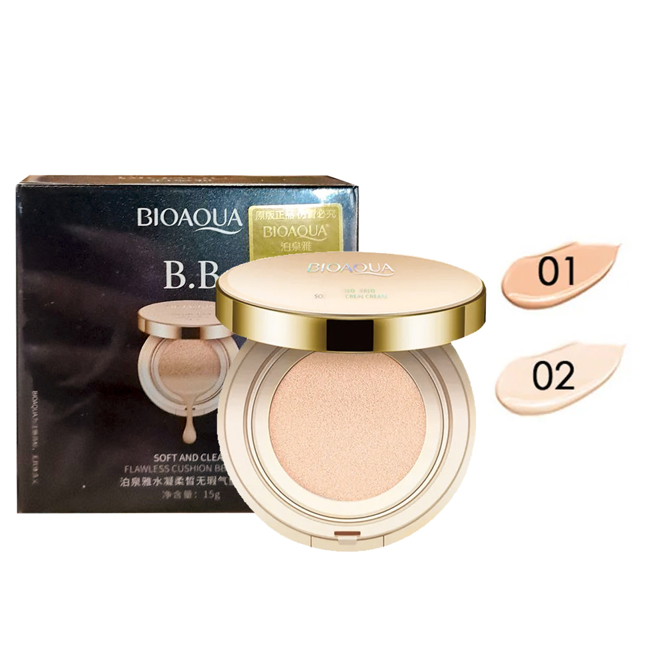 Кушон BIOAQUA Exquisite & Delicate BB Cushion Cream SPF50 15 г ПАЛІТРА, фото 1