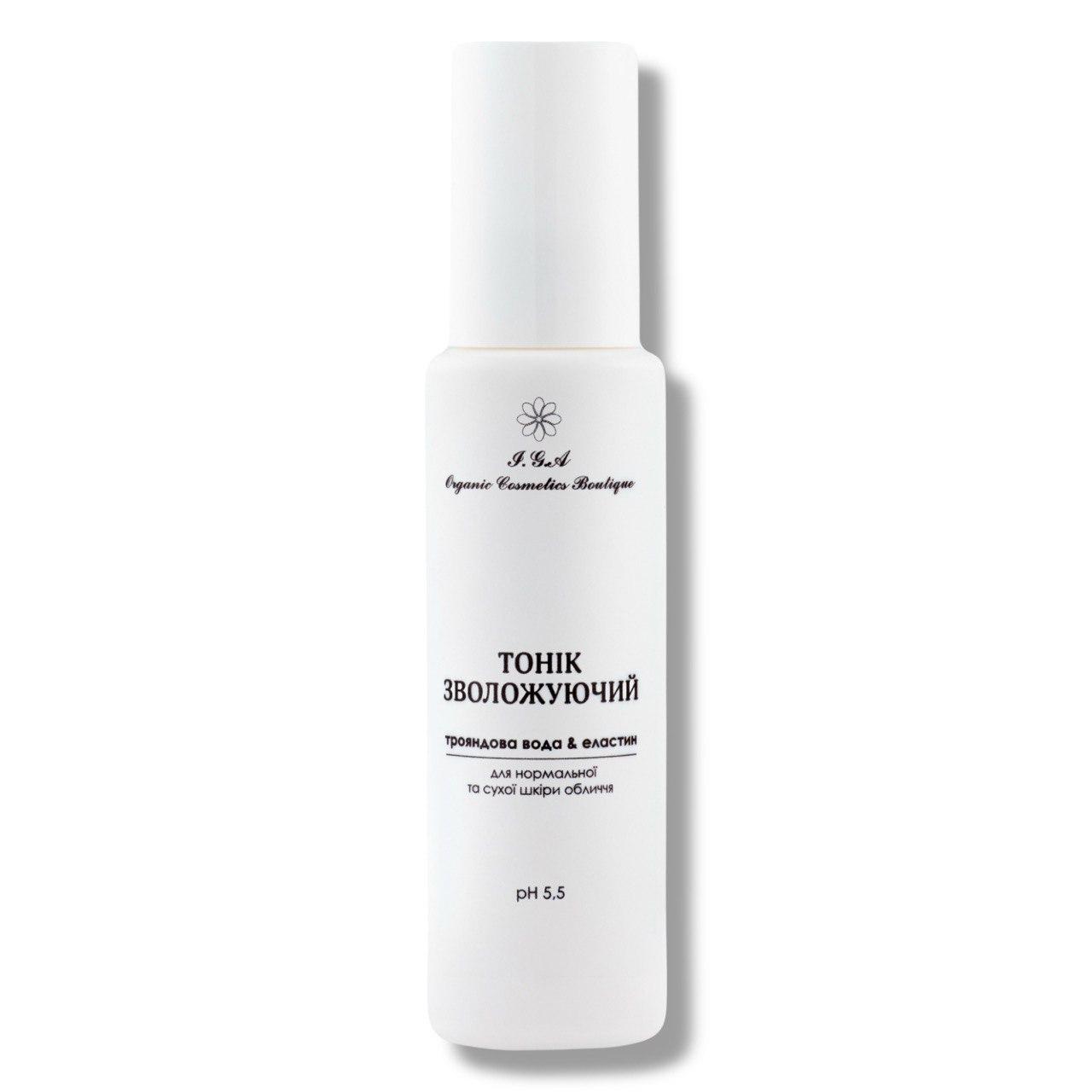 Тонік для обличчя I.G.A Organic Cosmetics Boutique Трояндова вода & еластин 100 мл, фото 1