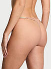 Комплект білизни зі стразами Victoria's Secret Unlined Lace Shine Strap, Бежевий, фото 7