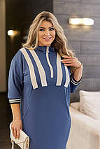 Сукня в спортивному стилі великого розміру Розміри: 50-52, 54-56, 58-60, 62-64, фото 4