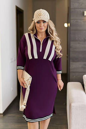 Сукня в спортивному стилі великого розміру Розміри: 50-52, 54-56, 58-60, 62-64, фото 1