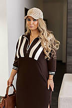 Сукня в спортивному стилі великого розміру Розміри: 50-52, 54-56, 58-60, 62-64, фото 4