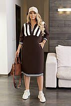 Сукня в спортивному стилі великого розміру Розміри: 50-52, 54-56, 58-60, 62-64, фото 3