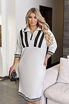 Сукня в спортивному стилі великого розміру Розміри: 50-52, 54-56, 58-60, 62-64, фото 4