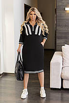 Сукня в спортивному стилі великого розміру Розміри: 50-52, 54-56, 58-60, 62-64, фото 4