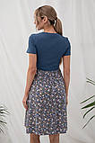 Літня сукня для вагітних із секретом годування для майбутніх мам Gwinnett S (44) Юла Мама синій з принтом, фото 8