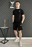 Чоловічий літній комплект Puma шорти чорні футболка чорний спортивний комплект Пума на літо, фото 3