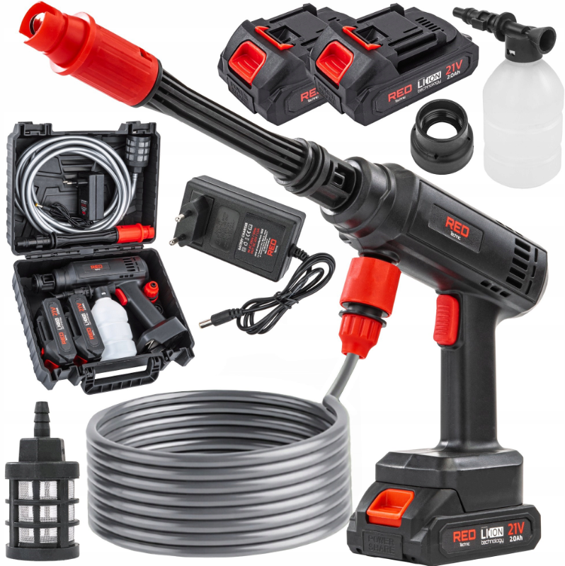 Акумуляторна мийка високого тиску RED TECHNIC RTMC-0149