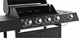 Професійний газовий гриль, барбекю,  13 кВт Garden Line BBQ8083 5 пальників (4+1) з боковим пальником, чавунна решітка, редуктор, фото 5