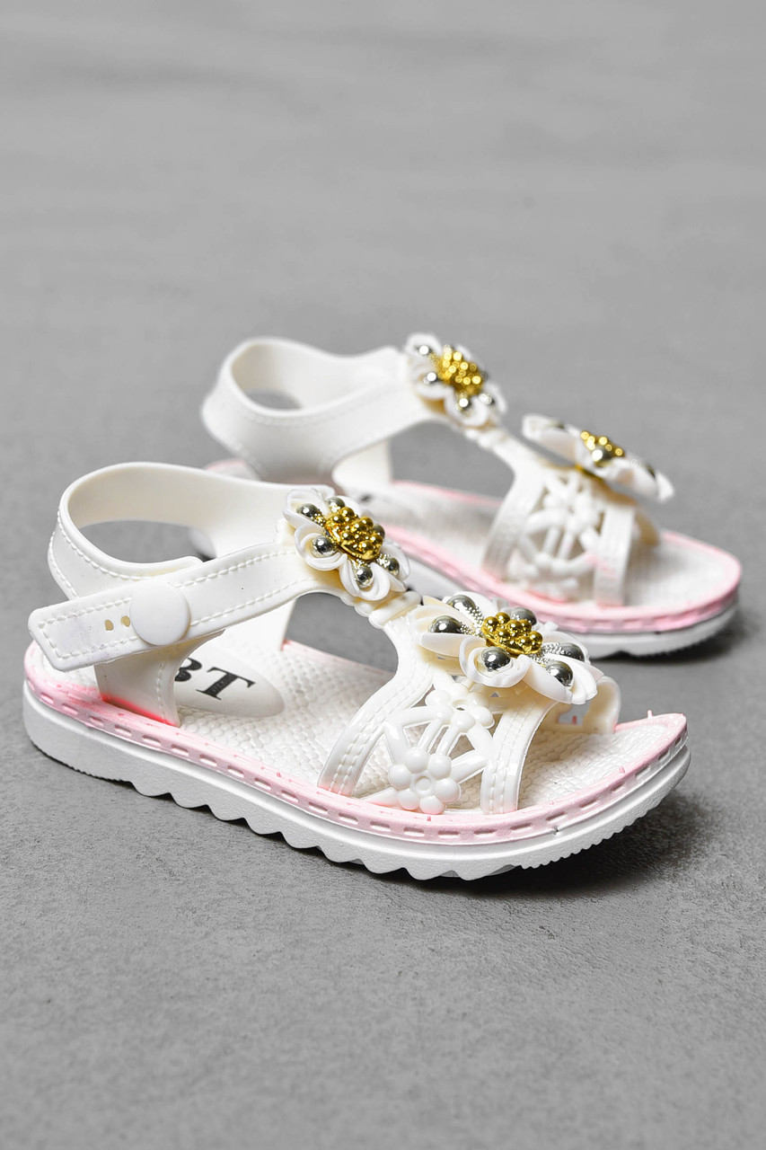 Босоніжки дитячі силіконові білого кольору 199991S, фото 1