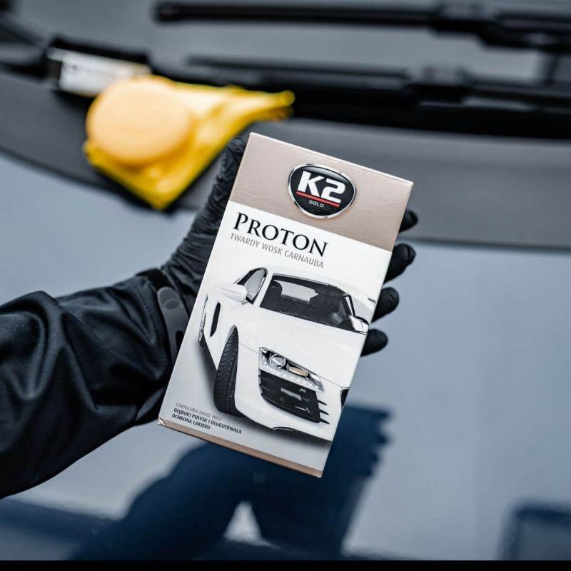 Поліроль восковий для кузова K2 Proton 200 г з губкою та ганчіркою G040