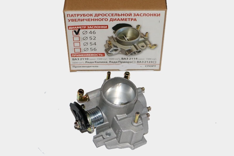 Дросельна заслінка 2110-15, 2170, 1118 d46мм Ланос 1,4 1102, 1103, 2109