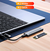 Зовнішня кишеня DM HD1600 для M.2 SSD NVMe (PCIe) / NGFF (Sata) Type-C USB 3.2 Gen 2, фото 9