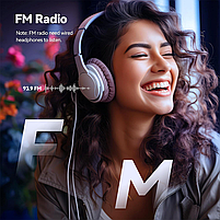 MP3 Плеєр Rock Star M6 2.0" Bluetooth 5.4 HI FI 32gb Type C чорний, фото 7