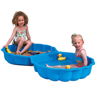 Пісочниця "Мушля" блакитна з 2-х частин, (T00752)