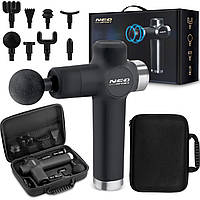 Масажний пістолет багатофункційний 8 насадок NS-501 Neo-Sport — компактний і потужний масажер для тіла