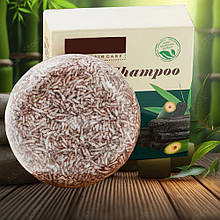 Натуральне мило-шампунь ручної роботи з  олією бамбука для відновлення кінчиків та сили волосся 60 г