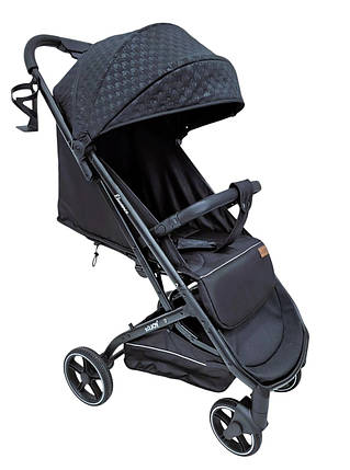 Коляска прогулянкова дитяча JOY Elegans (підсклянник, телескопічна ручка) A-50463 Чорна, фото 1