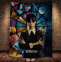 Плед - Покрывало Венсдей Адамс у окна